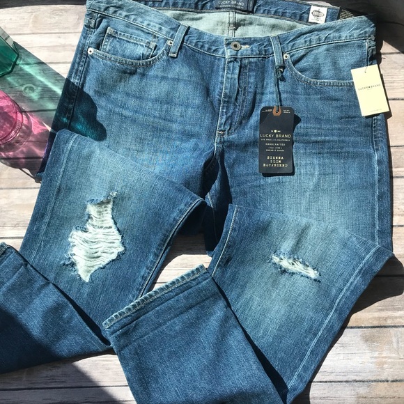 Lucky Brand Denim - Lucky Brand Sienna Slim Destroyed Boyfriend Jeans